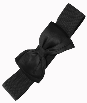 Fabric Bow Stretch Belt- NAVY ONLY