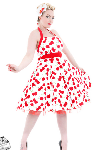 Polka Dots & Cherry Swing Dress