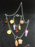 Fob charm Diner Necklace and Bracelet Set - Wicked Rockabilly & Gifts - 1