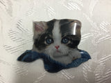 Cute Kitty Glass Resin Brooch
