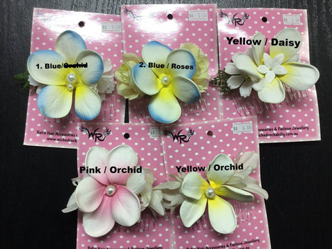 Cherry Hair Clips with Bow - assorted colours